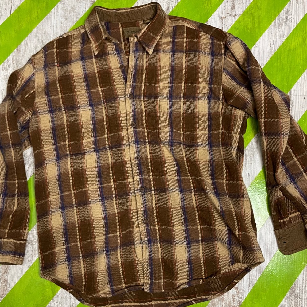 Brown Plaid Men's Shirt